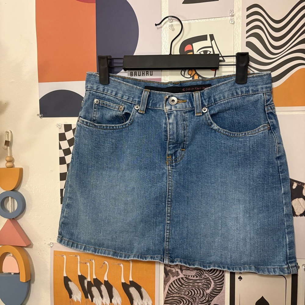 Calvin Klein Jeans Blue Mini Skirt Vintage